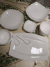 瓷秀源 纯白骨瓷盘子陶瓷碟子菜盘饭盘牛排盘西餐盘简约瓷器可定制 4.5英寸方汤2个 直径 11.8cm 实拍图