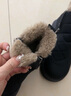 百丽踏保暖雪地靴女款2025新款冬季加绒加厚防滑防水雪地棉女冬棉鞋短靴 黑色 39 实拍图