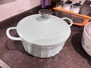 北鼎（Buydeem）珐琅锅铸铁锅汤锅家用双耳煲炖汤锅厨房好物浅衫绿22cm 实拍图