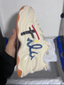 FILA FUSION官方潮牌斐乐女鞋BUBBLE泡泡鞋时尚百搭休闲运动鞋女 米色-AG经典款 厚底增高 39 实拍图
