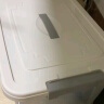 京东物流 塑料衣物收纳箱整理箱箱整理箱塑料储物箱子全透 大号共2只 透明白 实拍图
