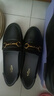 金利来（Goldlion）女鞋妈妈皮鞋一脚蹬浅口女单鞋坡跟圆头乐福鞋 G662330071 黑色34 实拍图