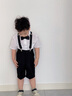 罗蒙儿童礼服马甲套装西服主持人毕业演出服儿童钢琴表演服装英伦西装 短裤+短袖衬衫+背带+黑领结 120 实拍图