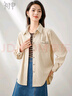 初申秋冬长袖衬衫女旷野美拉德灯芯绒刺绣叠穿休闲外套衬衣S143C2009 实拍图