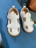 牧童宝宝学步鞋秋冬款婴幼儿童鞋软底皮面小白鞋女童机能鞋男童步前鞋 贝壳白（夏凉鞋） 25 鞋内长16.3cm 实拍图