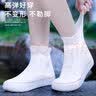 微光树防雨鞋套儿童男士女士成人硅胶防滑加厚耐磨脚套防水套雨鞋大码 中筒【茶色】 XXL（适用43-45码） 实拍图