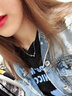 TEUCER一鹿有你项链女韩版学生925银短款小鹿角少女麋鹿吊坠生日女友动 一路有你（925银白锆石） 实拍图