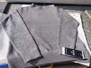 雅鹿【100%纯羊毛】加厚羊毛衫女士冬季新款半高领毛衣纯色百搭针织衫 浅灰色 M 实拍图