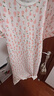红豆女童睡裙纯棉春夏季薄款家居服儿童短袖套头睡衣A类Q3306白色165 实拍图