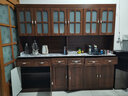 元霄子 【包安装】餐边柜实木一体柜靠墙高柜酒柜储物柜中式客厅茶水柜 胡桃色 六门款235*40*210cm 实拍图