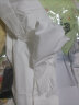 墨诺佰法式衬衫男商务休闲纯色修身免烫新郎男士袖扣衬衫长袖白衬衣 白色 41码（145-160斤） 晒单实拍图