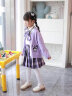 丹鸟王女童春秋连衣裙2025新款洋气儿童春装jk套装小女孩库洛米衣服裙子 紫色库洛米长袖开衫3件套 160 实拍图
