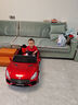 诺天使儿童双人大款电动车小孩可坐双人四轮遥控汽车男女宝宝四驱玩具车 烤漆红：四驱+12v大电+软轮 双人大座椅+遥控+摇摆 实拍图