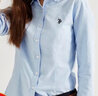 U.S. POLO ASSN.长袖衬衫女纯色防走光商务休闲纯棉衬衣春季通勤翻领女装上衣 实拍图