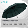 天堂 全自动雨伞三折 10骨加固一键开收易甩干简约晴雨伞 冷山绿 实拍图