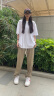 Foss Phil裤子男士春夏季宽松垂感休闲长裤印花运动阔腿直筒裤FPK19卡其L 实拍图