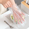 茶花 一次性手套100只均码加厚食品级PE餐桌方便手套儿童食用手膜 实拍图