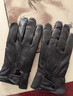 嘉夜真皮手套男士女士冬季加绒加厚保暖羊皮手套骑行开车摩托车薄款 单扣男士 实拍图