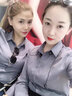 晨芙职业装长袖衬衫男女商务正装套装酒店经理白衬衣工作服定制绣LOGO 女-灰色衬衫单件 XL 实拍图