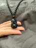 石玥珠宝精品彩虹眼天然黑曜石吊坠狐狸平安护身符水晶挂件男女士款礼物 实拍图