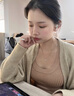 心言心语双层蝴蝶项链女生日生日情人节礼物送女友老婆银项链首饰高级走心 【本地仓】双层蝴蝶项链-银色 实拍图