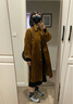 无印良品（MUJI）女式 木棉混 灯芯绒大衣中长款翻领外套女款秋冬季款风衣BDE91C3A 深棕色 XL(165/92A) 实拍图