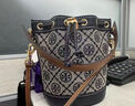 汤丽柏琦（Tory Burch）TB女包 T MONOGRAM 手提托特包水桶包单肩包斜挎酒桶包 80534-405 海军蓝 迷你 实拍图