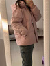 唐狮（TonLion）2024羽绒服女90绒连帽保暖外套宽松 蜜桃粉 S 实拍图