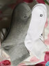 凰棉袜子女士秋冬中筒纯色棉加厚款毛巾底运动吸汗透气袜跑步女袜 3白3灰- 6双 均码 （35-39码） 实拍图