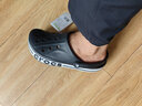 卡骆驰（crocs）洞洞鞋男鞋女鞋 25夏季新款运动鞋平底沙滩鞋透气情侣凉鞋拖鞋子 热推款-黑白配 42-43 (270mm) 实拍图