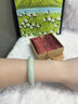 可辰玉手镯天然A货浅绿飘花贵州翠玉镯旺夫镯子送妈妈节日礼物 内径54-55【适合80-95斤】 实拍图