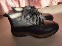 卡帝乐鳄鱼（CARTELO）男士加绒棉鞋大码棉靴冬季加厚羊毛男靴雪地靴男9321 43 黑色 实拍图