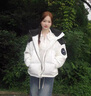 啄木鸟短款羽绒棉服女棉衣2025冬季新款韩版宽松加厚保暖面包服情侣外套 气质白色 M 【建议105-120斤】 实拍图