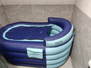 西哈泳士充气浴缸泡澡桶成人家用全身儿童大人汗蒸保温折叠洗澡浴桶浴盆 1.4米4层【基础包】有线 实拍图