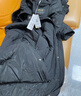 雪中飞羽绒服女中长款女大毛领可拆卸冬季显瘦过膝厚款 黑色2XL  2XL 实拍图