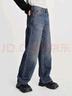 Lee【张凌赫代言】25新品428懒懒裤舒适高腰直脚浅蓝色阔腿女牛仔裤 浅蓝色 24 实拍图