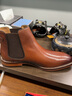 德赛（Desai）高帮男士切尔西靴头层牛皮英伦风复古马丁靴商务休闲潮流男鞋 棕色 42码  实拍图