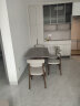 贾斯珀实木岩板餐桌现代简约胡桃色饭桌家用意式极简灰色长方形岩板餐桌 1.4*0.8米+4椅（高端设计师搭配 晒单实拍图