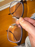 依视路（ESSILOR） 钻晶系列高清耐磨防蓝光近视超薄镜片专业配度数眼镜架男女镜框 钛+金属-全框-4021BK-黑色 镜框+依视路膜御防蓝光1.60现片 实拍图