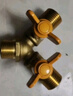 德岐 黄铜燃气阀 内外丝Y型羊角阀球阀 开关转换接头 【京仓】3外丝三通阀 实拍图
