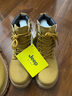 JEEP吉普童鞋儿童大黄靴子春秋款中大童皮靴工装靴儿童马丁靴 土黄37 实拍图