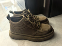 百丽复古擦色休闲鞋男厚底高帮板鞋A1332DD3 卡其色绒里 40 实拍图