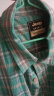 吉普（JEEP）短袖衬衫男格子商务休闲纯棉衬衣新款男装青年男士上衣短袖衬衫 2016绿色 3XL码 晒单实拍图