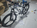 百士盾山地车自行车成人学生车公路变速越野单车赛车碟刹26寸青少年男女 【豪华版】强韧三刀轮-黑蓝色 26寸21速/身高160-180/ 实拍图
