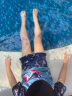 佑游儿童泳衣男童夏游泳衣分体泳裤男孩装备 32038蓝色2XL 晒单实拍图