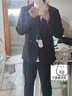 星禾莱DK制服一套休闲西装男套装痞帅高校学生小西服男女班服外套学院风 西服+衬衫+领*带 XL 128-140斤 实拍图