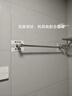 定制304加厚浴室不锈钢毛巾杆挂杆免打孔卫生间单杆双杆毛巾架子加长. 单杆【50cm】免打孔两用 实拍图