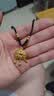 中国黄金（CHINA GOLD）黄金平安锁项链足金吊坠金锁男女款长命锁七夕礼物送婴儿宝宝老婆 平安锁吊坠+4金珠【黑绳】约1.9g 实拍图