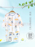 婧麒婴儿连体衣夏装新生男女宝宝夏季衣服纯棉薄款空调服爬服夏天 国熊猫 80cm 实拍图