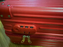 SOO结婚箱行李箱陪嫁箱大红色箱子拉杆箱女皮箱密码新娘嫁妆箱20英寸 实拍图